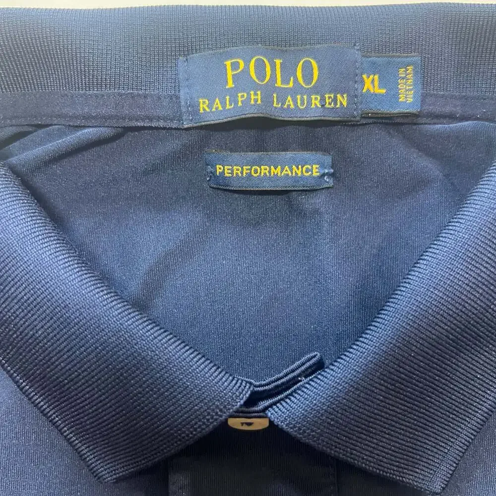Polo Ralph Lauren Performance Navy Short-Sleeve Polo Shirt Men's XL